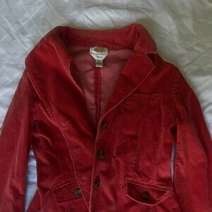 Vintage Women's Talbots Corduroy Red Jacket